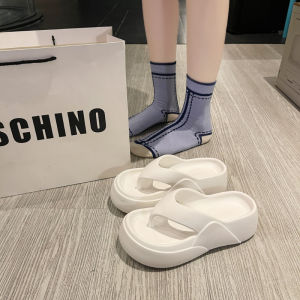 [Free Shipping] New Women’S Platform Flip-Flops 6CM Thick Sole For Added Height EVA Non-Slip Beach Sandals