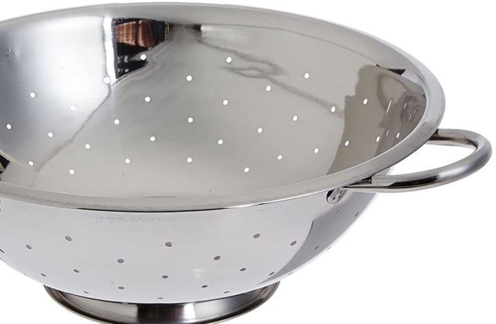 Heavy Duty with Handle Colander Stainless Steel for Spaghetti, Pasta ...