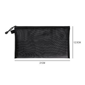 🇲🇾 Ready Stock Transparent Mesh Pencil Case Nylon Pencil Pouch Muji Style Pencil Bag School Stationery Kotak Pensil 笔盒