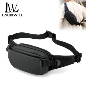 LouisWill Men Waist Packs Crossbody Bags Fashion Chest Bags Nylon Pouch Bags Sports Travel Bags Handbags Waterproof Sling Bags Chest Bags for Men Outdoor Sports