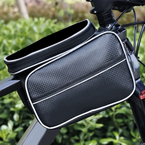 Bike Phone Mount Holder Handlebar Bag Mountain Bicycles Front Top Tube Pannier Pouch Large Capacity Bike Front Frame Bag