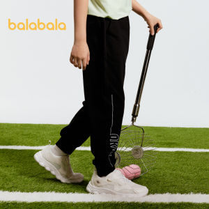 Balabala quần áo trẻ em bé trai và bé gái quần trẻ em 2024 mùa hè mới trung lớn trẻ em nhanh khô thể thao và quần dài thoải mái