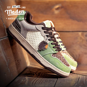 MADEN brand workwear style mens youth 2025 summer new Indian board shoes niche thick soled sports and leisure shoes retro versatile trendy shoes