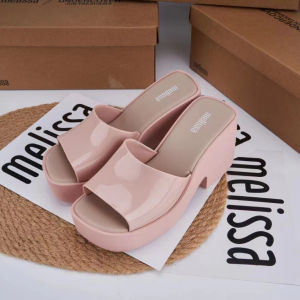 Spot 2024 New Melissa Women Sandals Fashion Solid New Colors Casual High Heeled Sandals㏇X0415