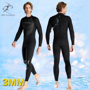 3MM wetsuit for men diving suit long-sleeved thickened warm