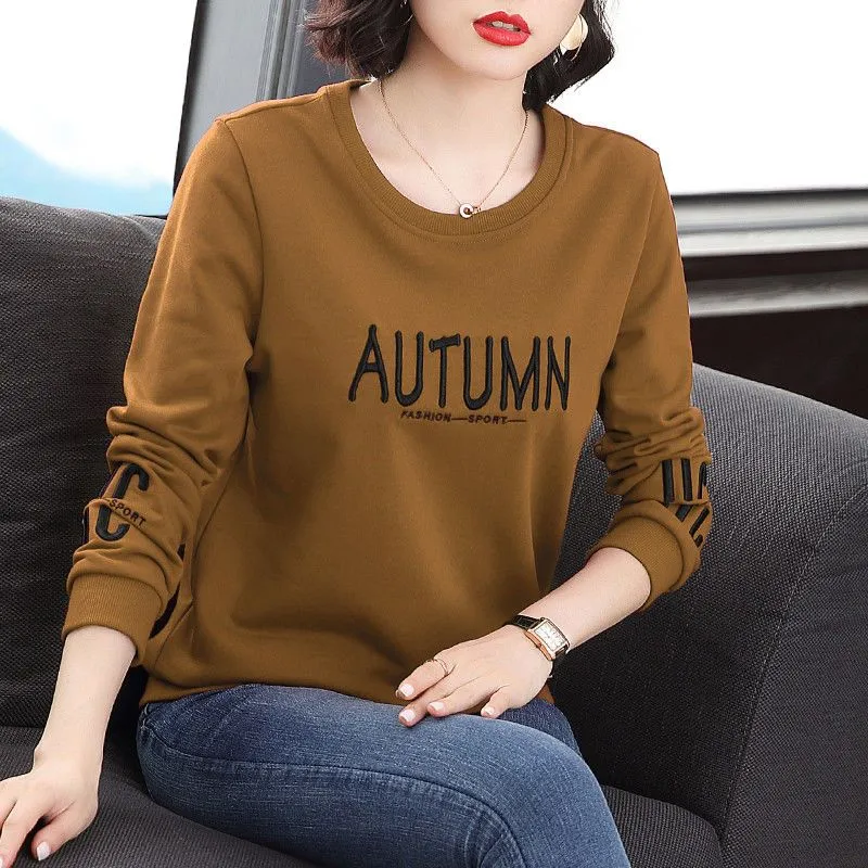 Women Print Casual Round Neck Sweater Shirt Women's Winter 2020