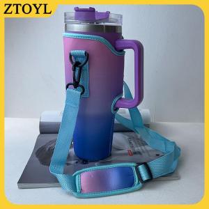 ZTOYL  40oz chai nước tàu sân bay túi có thể điều chỉnh dây đeo vai cốc cốc tay áo màu rắn giữ chai cho Đi Bộ Đường Dài Ngoài Trời