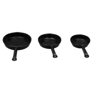 Set Of 3 Miniature Frying Pans For 1/12 Scale Dollhouses Kitchen Display Accessory Craft Project Model Decoration