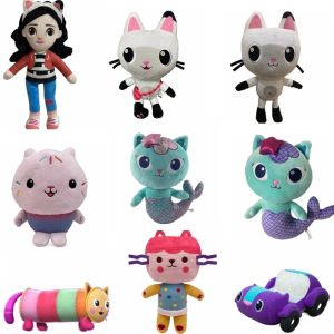 1pcs 22-30cm Gabby Dollhouse Plush Toy Mercat Cartoon Stuffed Animals Mermaid Cat Mermaid Plushie Dolls Kids Children Birthday Christmas Gifts