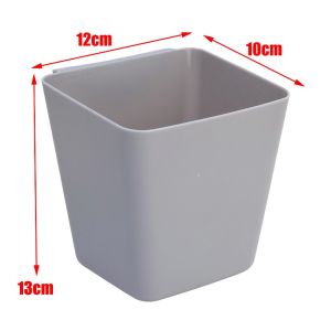 6pcs Trolley Storage Basket / Square Plastic Hanging Bin Container / for Storage Stationery Kitchen Sundries