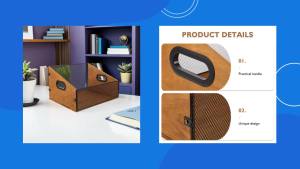 Wooden Vinyl Record Storage Crate Rustic Solid Wood Album Organizer Large Capacity Media Storage Holder Record Display Basket