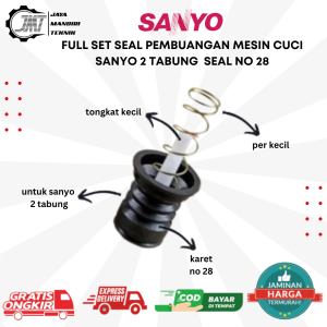 JMT - Full Set Seal Karet Pembuangan Mesin Cuci Sanyo 2 Tabung NO 28
