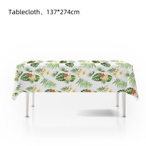 ข้ามพรมแดนใหม่ธีมฮาวายตกแต่งงานเลี้ยงวันเกิดฟางถ้วยกระดาษจานบนโต๊ะอาหารพรรคตกแต่งการจัด