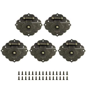 5pcs Antique Styles Metal Latches Hardware Rustproofed Clasps for Craft Projects and Home Decoration