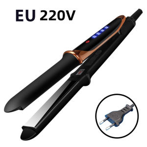 Electronic Hair Straightener Curler Mini Ceramic Iron Flat Straightening Styling Tool 220V Home Travel