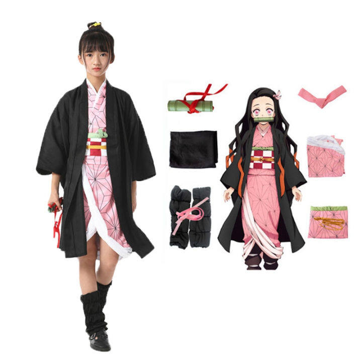 Anime Demon Slayer Kamado Nezuko Cosplay Costumes Kimetsu no Yaiba