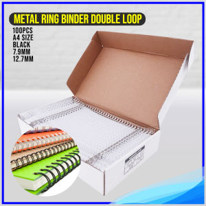 Officom 100pcs Metal Double Loop Wire Binding | A4 Size 7.9mm / 12.7mm Binder Ring Coil for Notebook & Planner