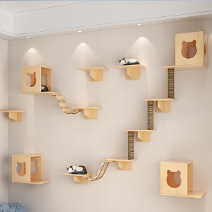 Cat Tree Wood Wall Mounted Cat nest DIY Cat Apartment Cat Furniture Cat Jumping Platform Cat Toy