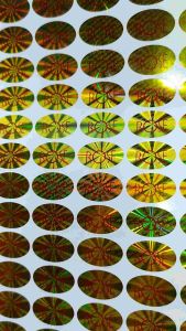 Stiker hologram original Rose oval gold