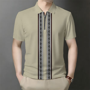 High School Teacher Uniform For Men Zipper Polo Shirts For Men Formal Casual Deped Uniform Zipper Polo For Men Dri Fit Shirts Loose