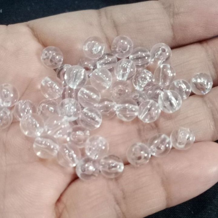100 Pieces /6MM Round Smooth Clear Acrylic Beads | Lazada PH