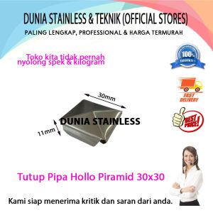 Tutup Pipa Hollo Piramid 30x30 aksesories stainless steel