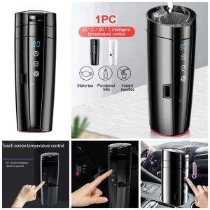 Bình đun nước nóng cảm ứng có điều chỉnh nhiệt đô trên ô tô 12v-24v mẫu mới loại tốt  phụ kiện xe hơi