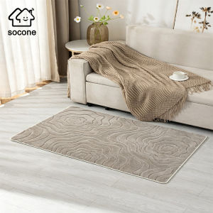 Socone Trendy Printed Sherpa Jacquard Carpet 80x120cm/120x160cm Non Slip Felt Back Soft Fluffy