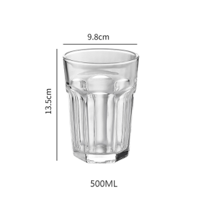 แก้วเบียร์แก้วไวน์เบลเยี่ยมขนาดใหญ่แก้วน้ำผลไม้หกเหลี่ยมความจุขนาดใหญ่