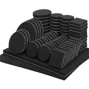 UNMEGONI 136/300 Pcs Self Adhesive Furniture Pads Various Sizes Anti Scratch Felt Furniture Moving Protection Noise Reduction Floor Protectors Tile Floor