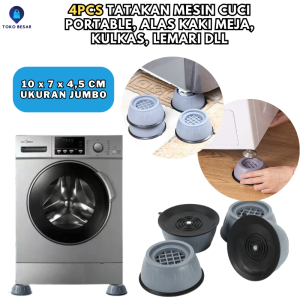 4 PCS Tatakan Kaki Mesin Cuci & Meja Anti Slip Redam Getar & Genangan air