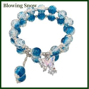 Blowing Pink Phoenix Flowers Branches Version Bow Butterfly Pendant Beaded Bracelet Sweet Cool Bracelet For Women Aesthetic Trendy Hand