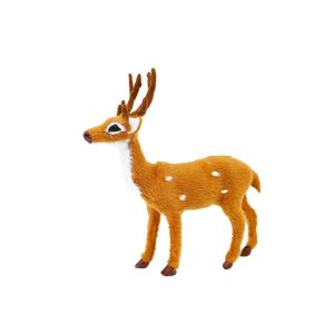 BEIBEI Cartoon Handmade New Year Model Xmas Simulation Deer Reindeer Ornament Christmas Decoration Miniature Figurine