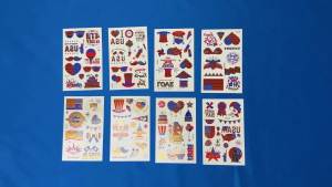 JCFIRE 4th of July Decorations Temporary Tattoos for Kids Adults Patriotic Decorations Fourth of July Accessories Red White And Blue Party Supplies for Independence Day