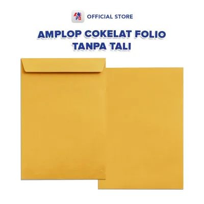 Amplop Coklat Brio Ukuran Folio F4 Tanpa Tali 1 Pak Isi 100 Warna Coklat Polos / PB EDUKASI ANAK - PBNB