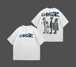 BAJU KAOS OVERSIZE / KAOS DISTRO BAND ROCK GORILLAZ / KAOS PRIA DISTRO / KAOS VIRAL TERPOPULER