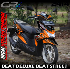 (COD) TERBARU Decal Sticker Beat DELUXE STREET POLOS 2020 2021 2022 2023 Full body - Stiker Variasi Beat Fi New Fullbody Desain Gradasi Minimalis KEREN TERBARU