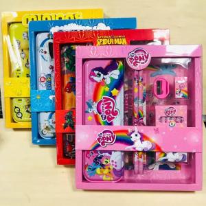 Childrens Pencils Box GIFT Stationary Set of 7pcs GIFT Present Birthday Party GIFT Children" s Day Present Children Prizes