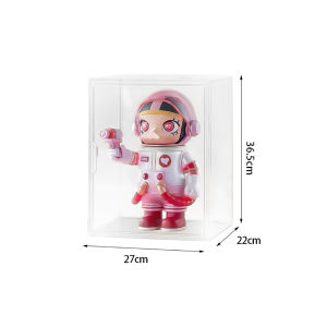 Baby three ชั้นวางโมเดลอคริลิค กล่องพลาสติกใสอเนกประสงค์ ใส่ตุ๊กตากันฝุ่นวางซ้อนกันได้ Labubu รุ่น ชั้นวางของก