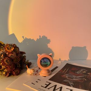 Mini sunset light net red sunset light floor-to-ceiling photo projection dusk warm light dawn dawn light USB night light