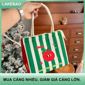 【LAKEBAO】 Thời trang và giản dị ăn trưa Hộp túi Bento túi SNACK Túi xách tay tote túi