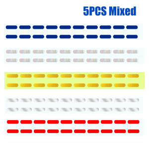 【WOKEN】5PCS Car DIY Line Reflective Stickers Car Motorcycle Body Wheel Hub Headlight Decoration Reflective Strip Tape Night Safety Warning Decal Accessories