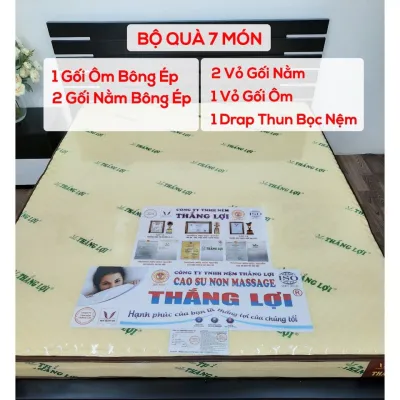 Nệm 1m6x2mx10cm cao su non thắng lợi (QUÀ 7 MÓN) miễn ship