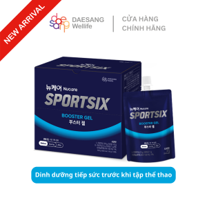 DAESANG WELLIFE Dinh dưỡng trước tập thể thao Nucare SportSix Booster Gel 60g x 10 gói