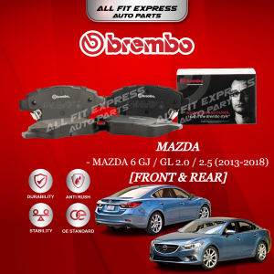 MAZDA 6 GJ / GL 2.0 / 2.5 (2013~2018) FRONT (DEPAN) & REAR (BELAKANG) BREMBO BRAKE PAD 100% ORIGINAL AUTHENTIC PRODUCT (PRICE FOR 4 PCS)