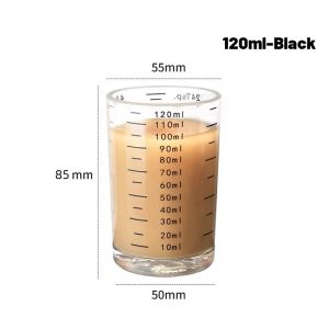 Glasses Shot Cup with Scale 60ml Espresso Ounce Baking Measuring Double Metering Coffee Supplies Latte Trumpet Espresso