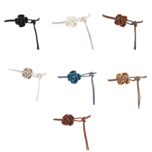 Handcraft Retro Flower Waist Rope Dress Waist Cord Soft PU Leather Belt for Fashion Enthusiasts Eye Catching Accessory