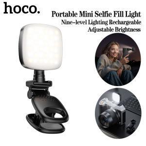 Hoco K28 Xách Tay Mini Ảnh Tự Sướng đèn chiếu sáng phụ Có Thể Sạc Lại Chín Cấp Độ Chiếu Sáng Có Thể Điều Chỉnh Độ Sáng Clip Trên Cho Điện Thoại Di Động máy tính xách tay iPad Máy Ảnh đèn LED ánh sáng phụ đèn chiếu sáng phụ