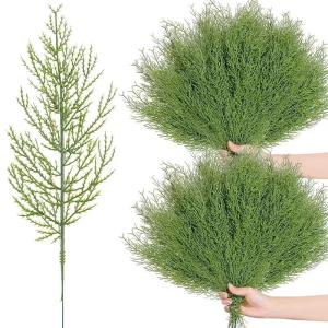 60pcs 40pcs 20Pcs Artificial Pine Branches Christmas Fake Green Plants Pine Leaves DIY Garland Xmas Tree Ornaments New Year Party Decor