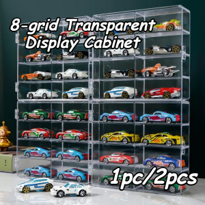 1:64 Acrylic Car Organizer Display Case Hotwheels Die Cast Toy Storage Box Transparent Compartment